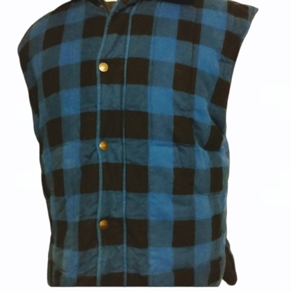 Vintage Big Yank Vest XL Coat Reversible Flannel Puffer Outerwear Outfit… - Picture 6 of 7